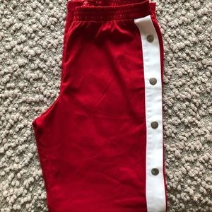 Jersey knit wide-leg pants